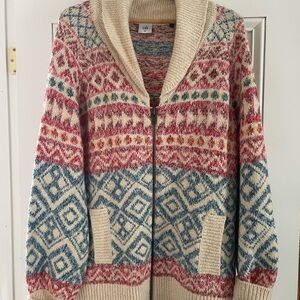 CAbi Multicolor Knit Cardigan Sweater